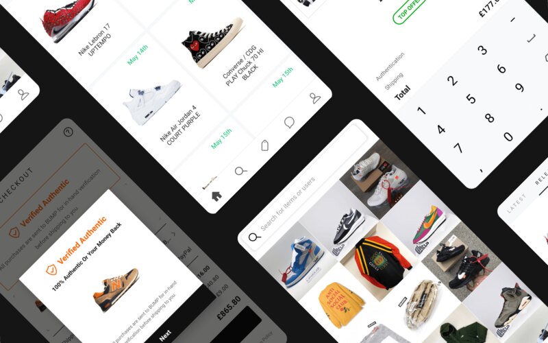 BUMP app screens